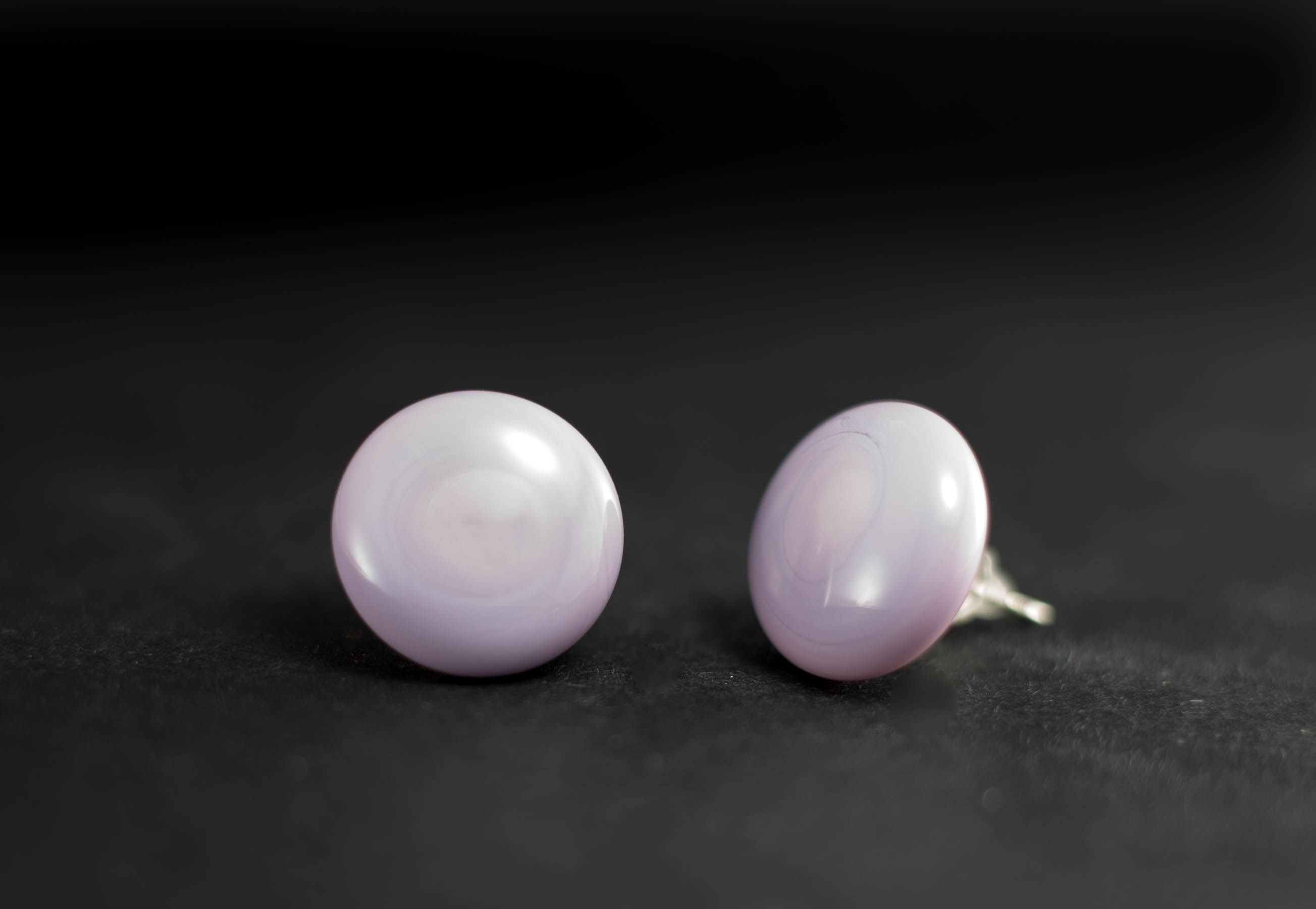 Naušnice Točkice tamno roza pastel